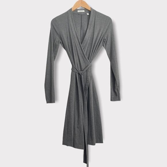 Babaton Dresses & Skirts - Aritzia Babaton Gray Pavel Wrap Dress Size Small
